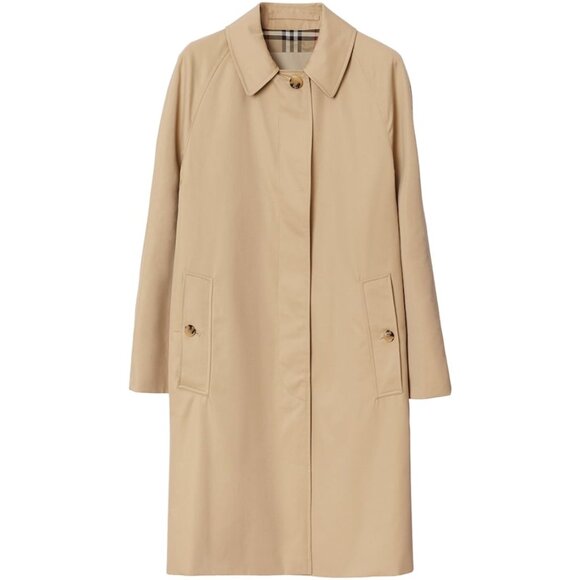 Burberry Yellow Gabardine Camden Car Coat - Picture 1 of 16